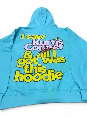 Kurtis Conner Live! Aqua Hoodie size medium, NWOT